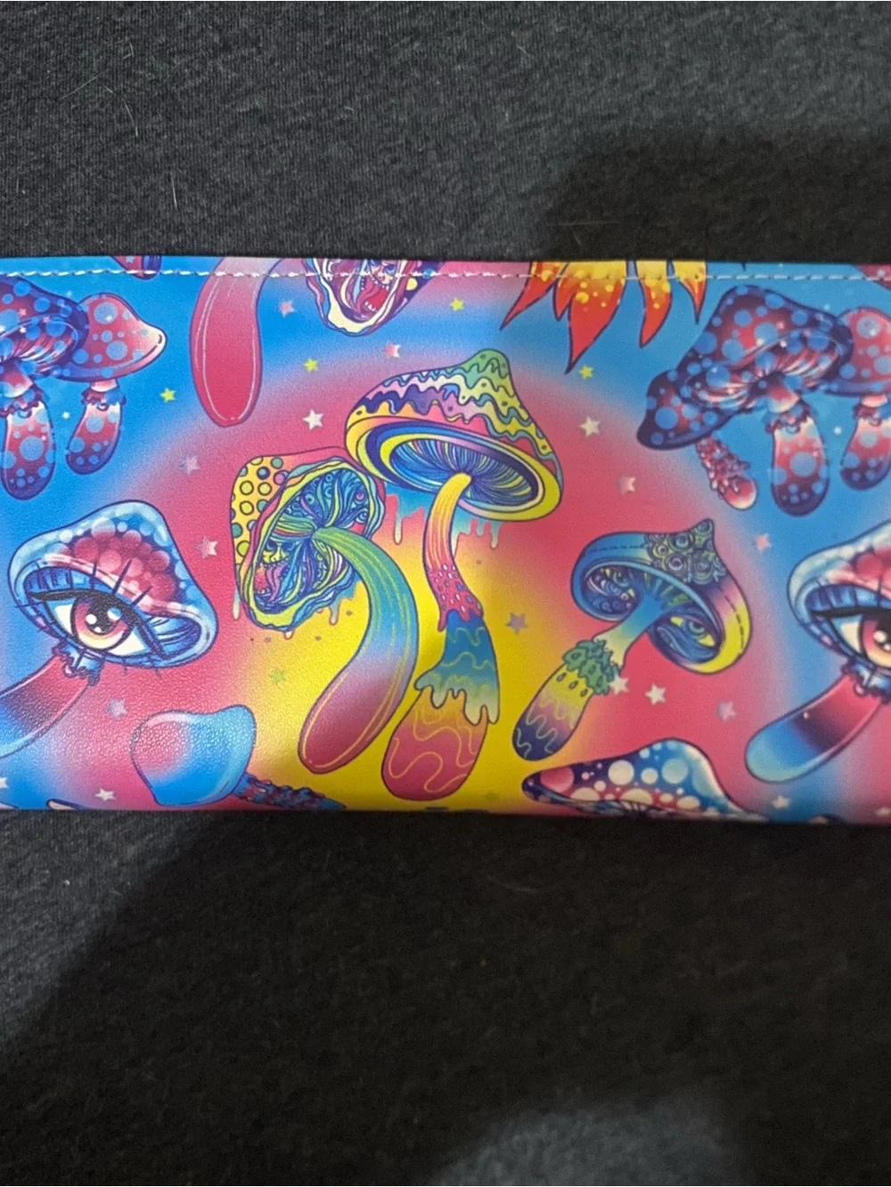 Psychedelic Mushroom Print Women’s Clutch Wallet - Multi